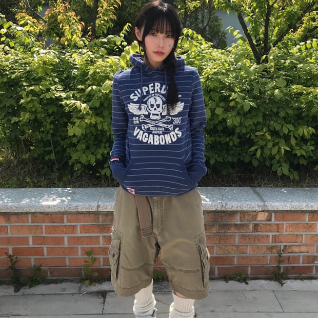 Superdry Blue Graphic Hoodie