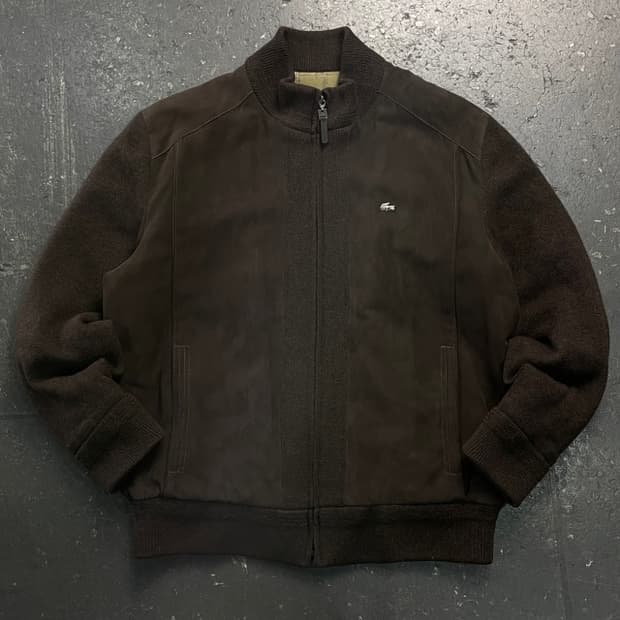 100 라코스테 울 스웨이드 블루종 자켓