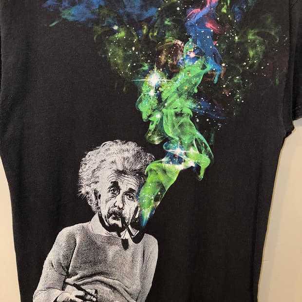 EINSTEIN logo USA fading T-sh