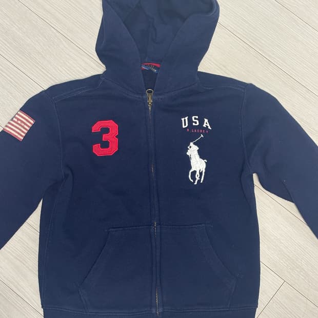 폴로 빅포니 성조기 후드집업