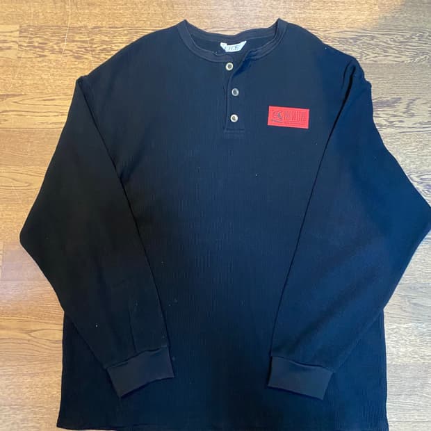 ETCE 헨리넥 와플 니트 블랙xl