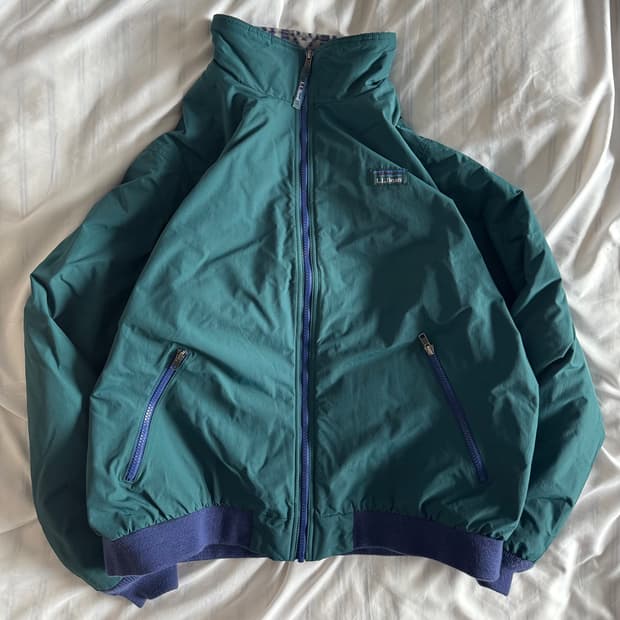 [L] 엘엘빈 ll bean 아즈텍 라이닝 웜업 자켓 그린