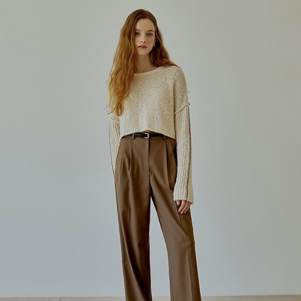 리엘 RE_L 스티치라인 크롭니트 free