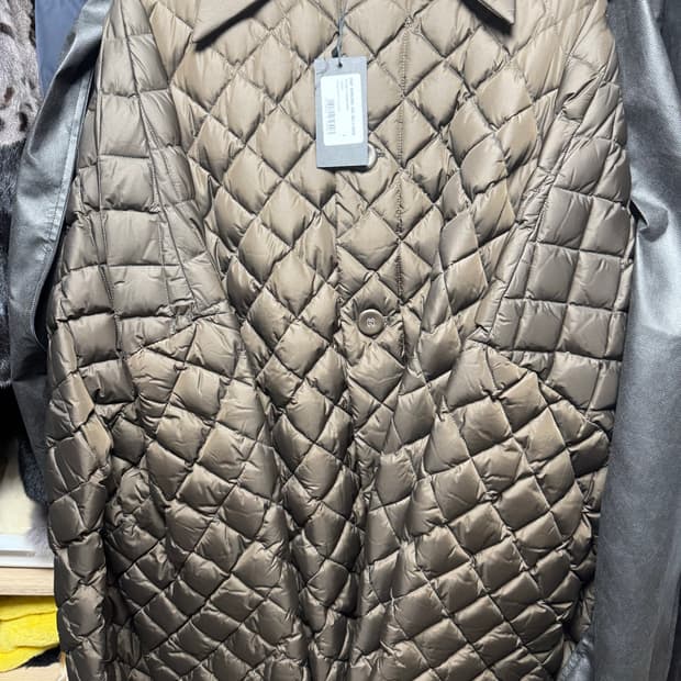 라프시몬스 오버사이즈 퀄팅자켓 브라운 