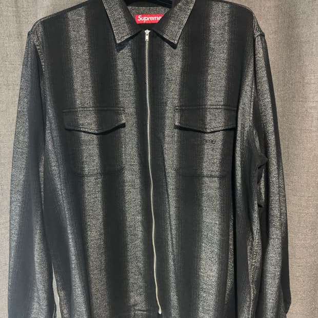 슈프림 플란넬 지퍼 셔츠 xl