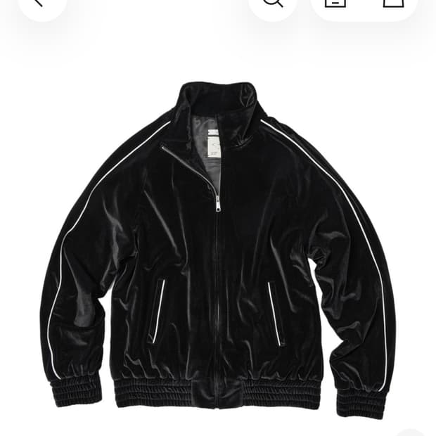 Etce 벨벳 트랙 자켓 블랙