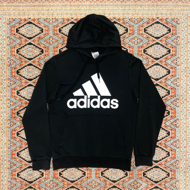 아디다스 삼각로고 블랙 후드티셔츠 여성M