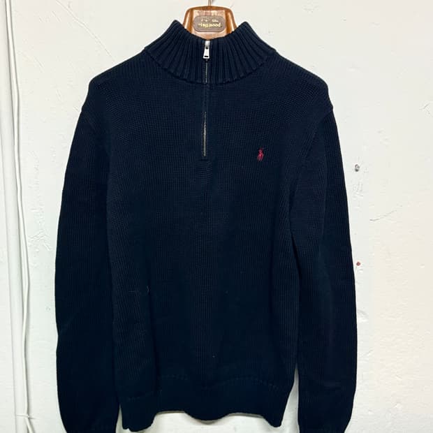 폴로 랄프로렌 코튼 케이블 쿼터 집업 풀오버 XL(18-20)