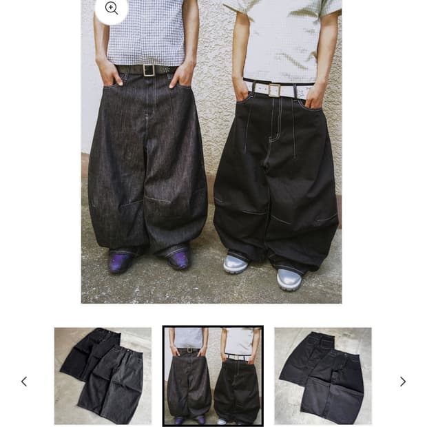 Belvet Pleated Wide-Leg Baggy Pants grey