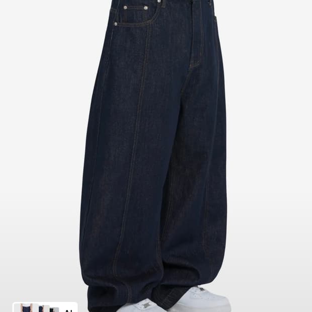 STITCHED WIDE VOLUME PANTS - INDIGO M