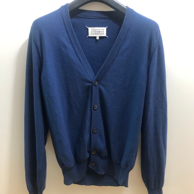 [S] 마르지엘라 엘보우 패치 가디건 블루