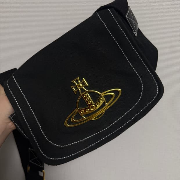 비비안웨스트우드 코튼 숄더백