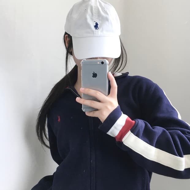 Polo 폴로 랄프로렌 QR라벨 화이트 치노 볼캡 