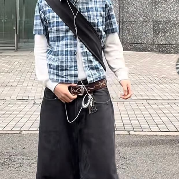 Beams 데님 반바지