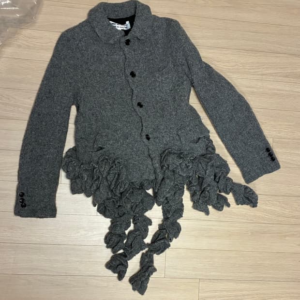 꼼데가르송 xs 링클 블레이저 자켓 여자 