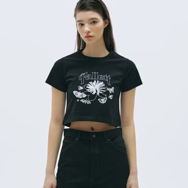 팔렛 크롭 반팔티