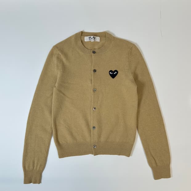 꼼데가르송 하트와펜 가디건 브라운 s