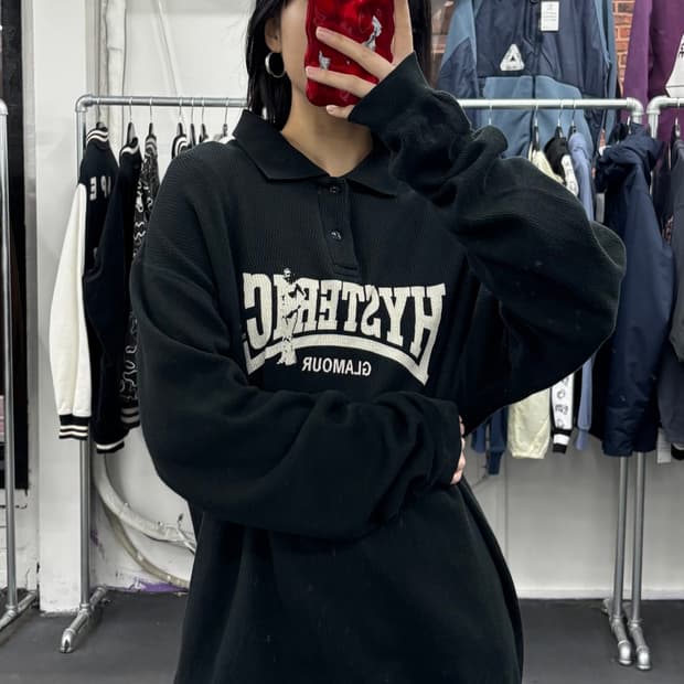 히스테릭 글래머 컴프레션 와플 롱슬리브 