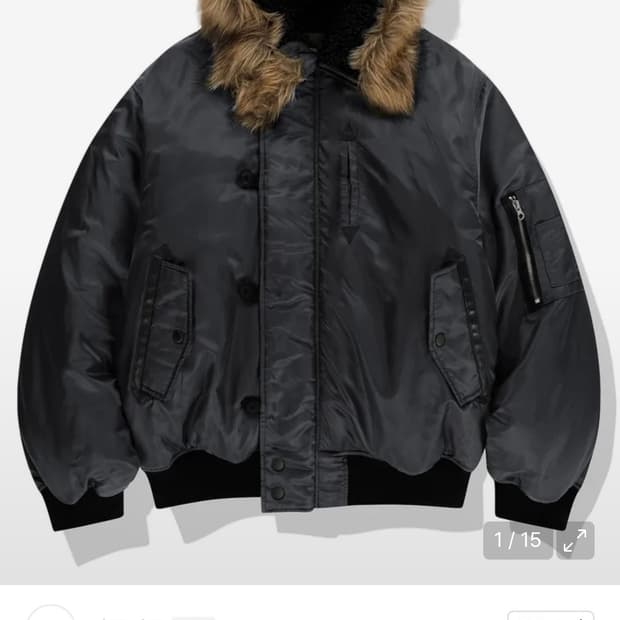 (새상품)(L)낫포너드Fur Hooded N2B Bomber Jacket