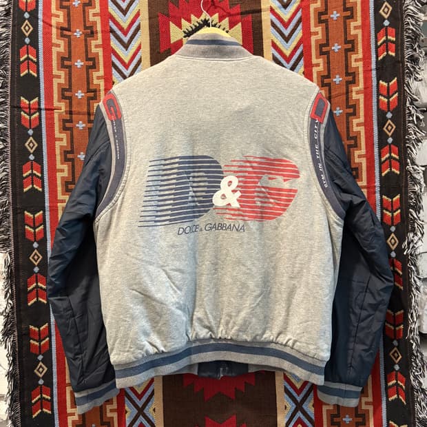 00s 돌체엔가바나 빈티지 백로고 봄버 자켓