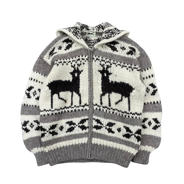 코위찬 헤비 울 니트 집업