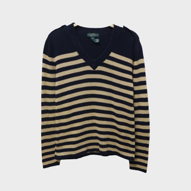 랄프로렌 스트라이프 글리터 브이넥 니트 62047