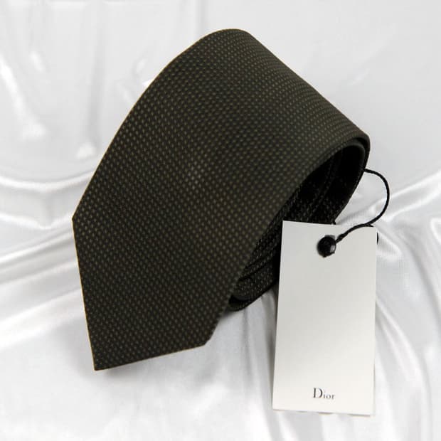 디올 8.3cm 미사용 신형 카키 남자 명품 넥타이