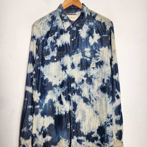 데님 앤 서플라이 랄프로렌 타이다이 워싱 웨스턴 셔츠