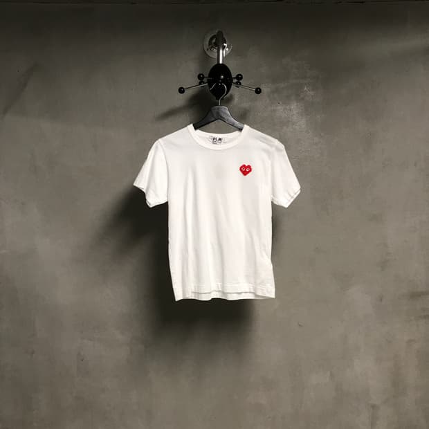 꼼데가르송 반팔 티셔츠 화이트 L(W)