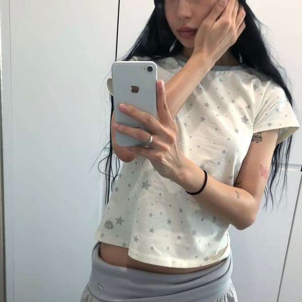 코이세이오 MILKY STAR T-SHIRT IVORY