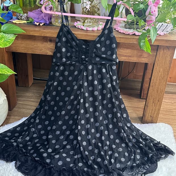 빈티지 도트 레이스 나시 원피스 히메갸루 로걀 라떼 모리걸 공겜여주 고딕