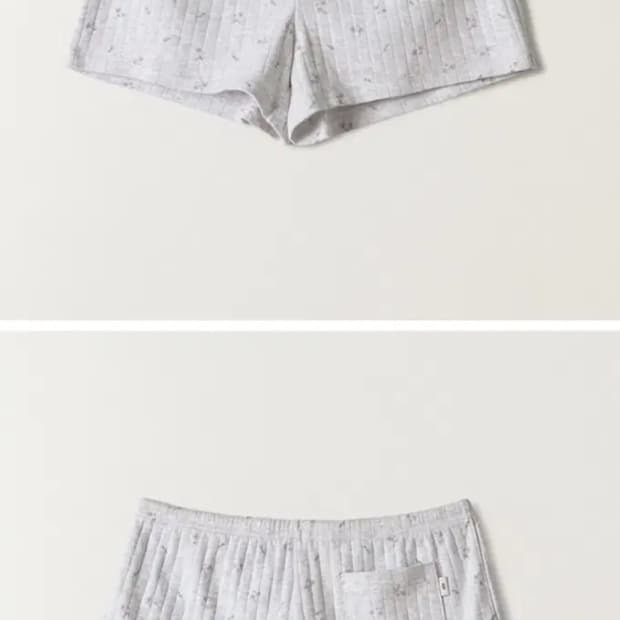 튜드먼트 blooming flower shorts(melange grey