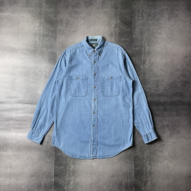 CLUB ROOM 클럽 룸 빈티지 다운버튼 코튼 데님 셔츠 A00708