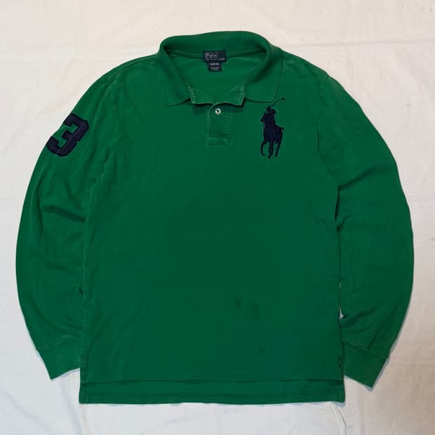 폴로 랄프로렌 빅포니 치프키프 롱슬리브 카라티 그린
