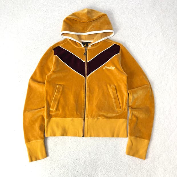 팻독 벨벳 후드집업