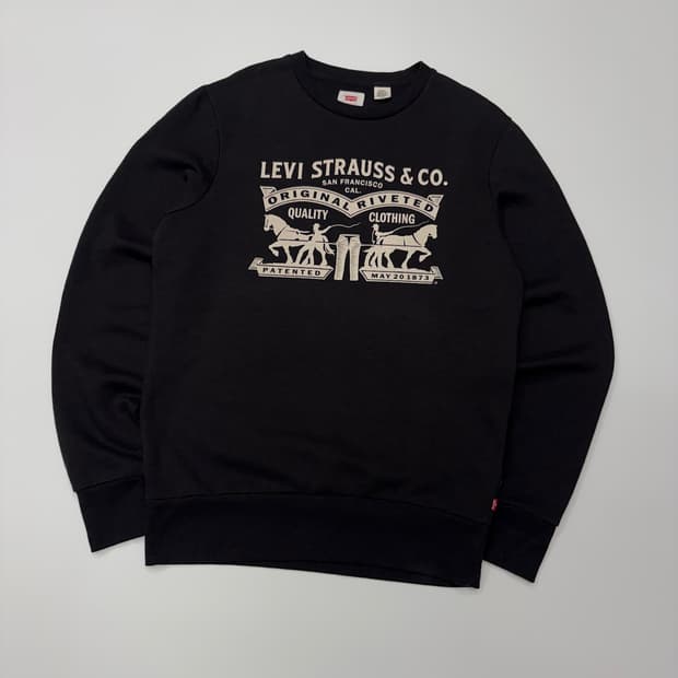 00s Levis 빈티지 리바이스 오리지널 투홀스 로고 맨투맨