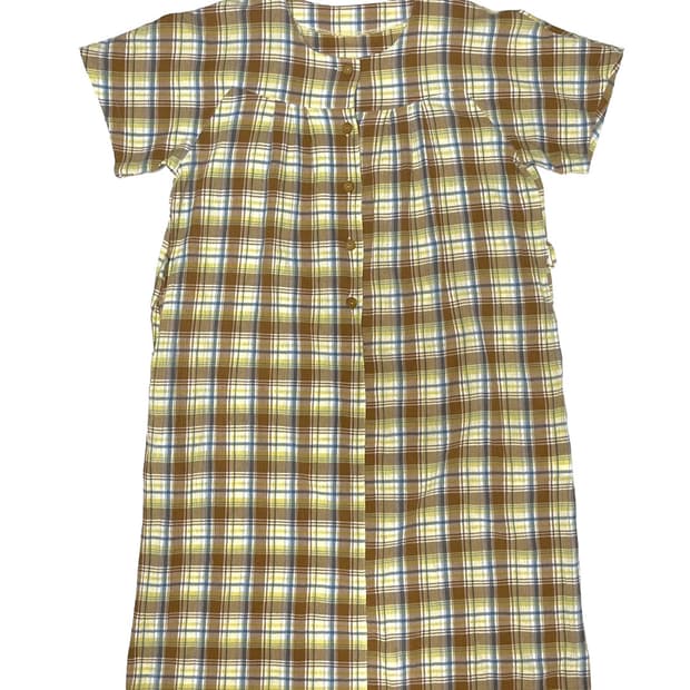 Brown check one piece