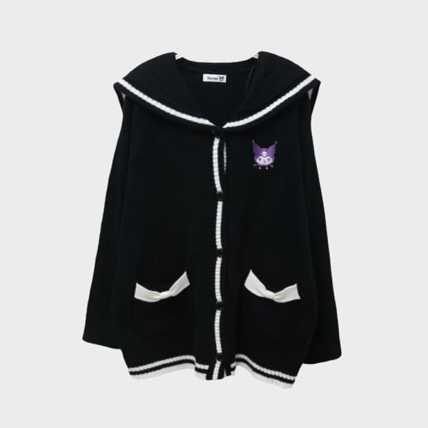 쿠로미 프레피룩 자수 포인트 가디건 62429