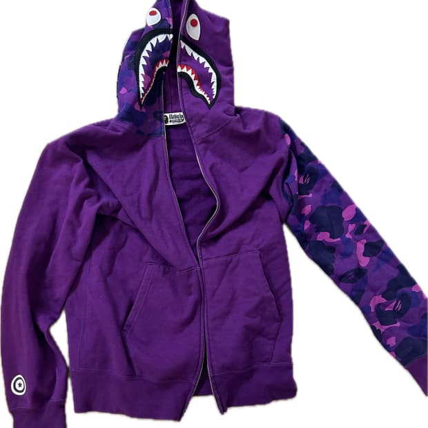 베이프 후드집업 퍼플 xl