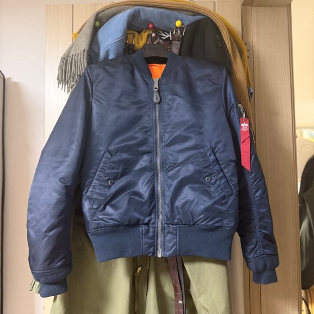 알파인더스트리 ma-1 네이비 m