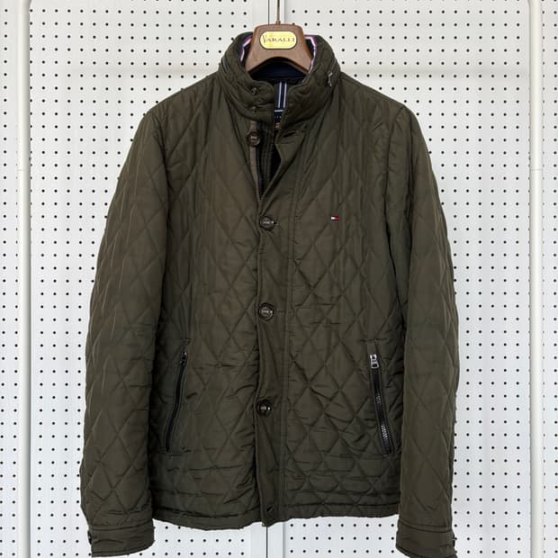 타미힐피거 퀼팅 자켓 S 올리브