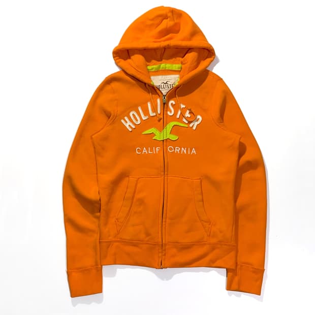 홀리스터 오렌지 후드집업