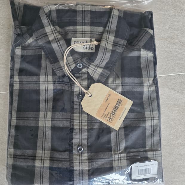 러프사이드 프라이머리 셔츠 네이비 플래이드 2사이즈 새상품