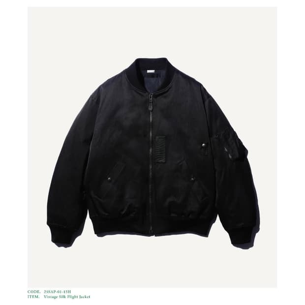 25SS 아프레쎄 빈티지 실크 플라이트 자켓 블랙 1사이즈 판매합니다.