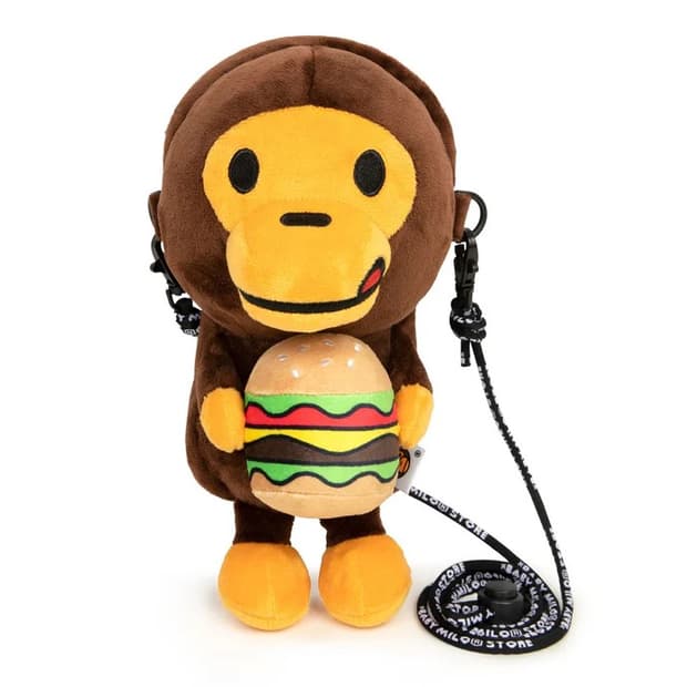 베이프 베이비 마일로 플러시 모바일 백 브라운