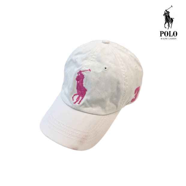 폴로 빅포니 흰핑 볼캡