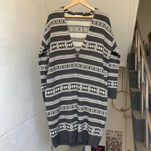 나바호 도톰 롱 가디건