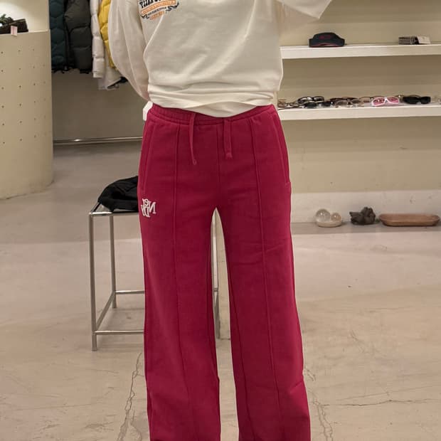 널디 핑크 스트레이트 트레이닝 팬츠 U885