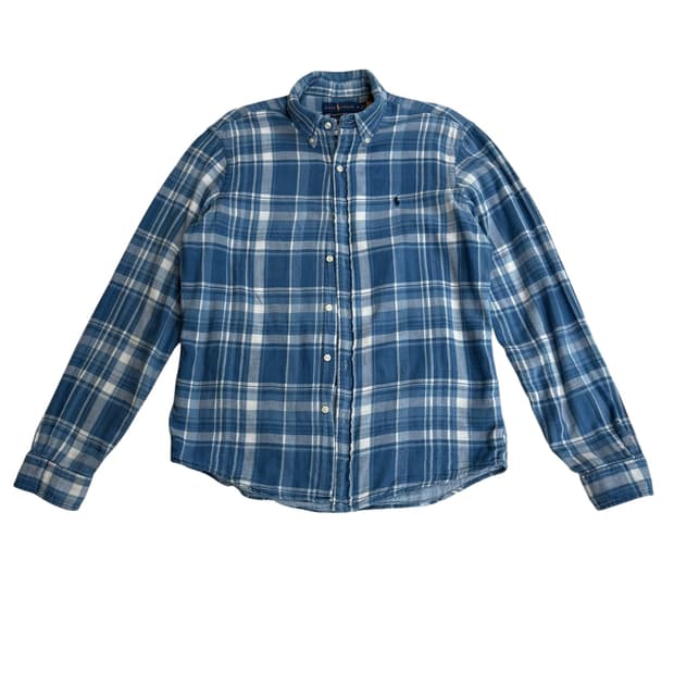 폴로 체크 면 셔츠