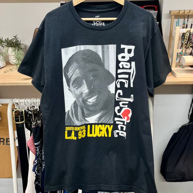 [100] Poetic Justice 투팍 티셔츠 블랙